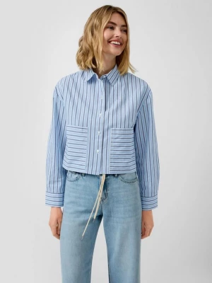 Foto van product Kortere poplin blouse in een ontspannen pasvorm s.Oliver blauw