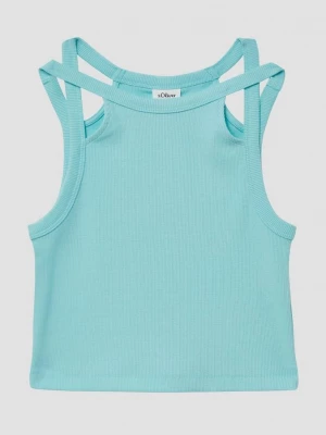 Foto van product Kortere tanktop van ribstof met cut-outs s.Oliver rood