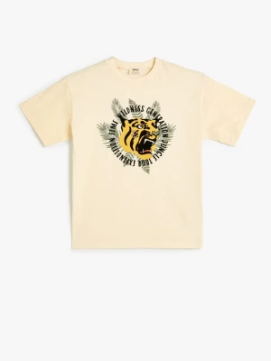 Foto van product Koton Shirt ecru / donkergeel / olijfgroen / zwart