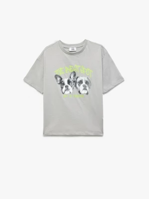 Foto van product Koton Shirt grijs / kiwi / zwart