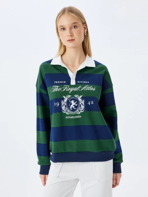Foto van product Koton Sweatshirt navy / groen / wit