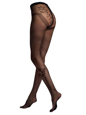 Foto van product KUNERT Fijne panty 'Floral Love' zwart