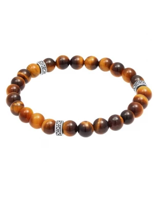 Foto van product KUZZOI Armband bruin / karamel / zilver