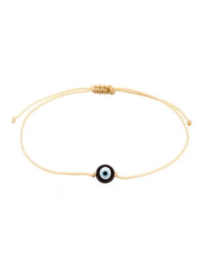 Foto van product KUZZOI Armband 'Evil Eye' beige / blauw / bruin