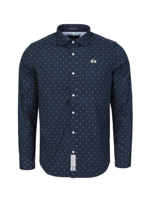 Foto van product La Martina Overhemd 'MBC016' donkerblauw / wit