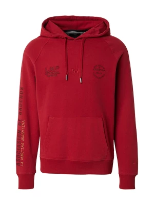 Foto van product La Martina Sweatshirt chocoladebruin / ombergrijs / bloedrood