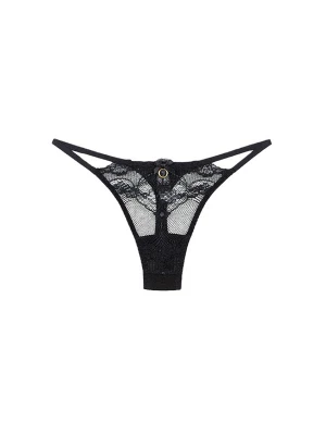 Foto van product La Muel Lingerie String 'soft lace' zwart