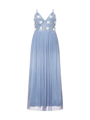 Foto van product Lace & Beads Plus Avondjurk 'Avon' hemelsblauw / wit