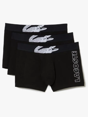 Foto van product LACOSTE Boxershorts zwart gemêleerd / wit