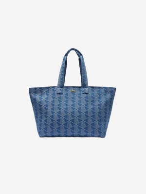 Foto van product LACOSTE Shopper 'Lacoste Sac Cabas XL Summer Pack Mono Jacquard Denim' blauw