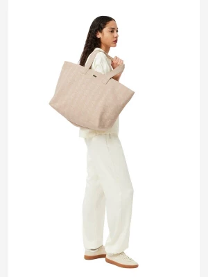 Foto van product LACOSTE Shopper 'Lacoste Sac Cabas XL Summer Pack Mono Jaquard Blanc' beige