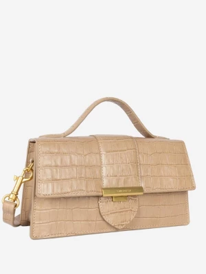 Foto van product LANCASTER Paris Handtas 'Lancaster Sac baguette A rabat avec fermoir M Croco Ily Naturel' beige