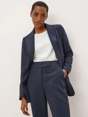 Foto van product Lange blazer van viscosemix s.Oliver blauw