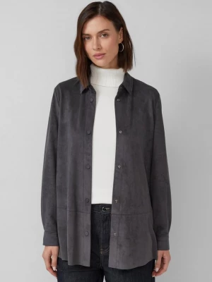 Foto van product Lange blouse in suèdelook s.Oliver grijs