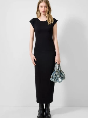 Foto van product Lange jerseyjurk met plooien QS zwart