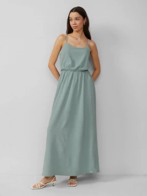 Foto van product Lange jurk met spaghettibandjes QS groen
