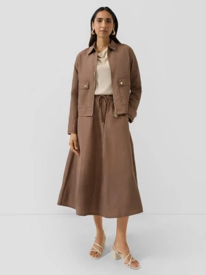 Foto van product Lange rok met elastische tailleband s.Oliver bruin