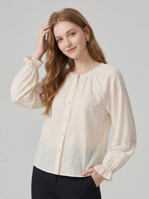 Foto van product LapaPlus Blouse 'Women Cotton Tops' abrikoos