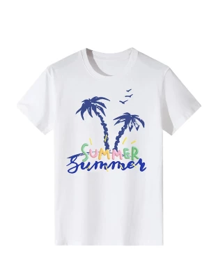 Foto van product LapaPlus Shirt 'Summer Palm Tree' wit