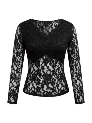 Foto van product LapaPlus Top 'Damen Spitzen Shirt' zwart