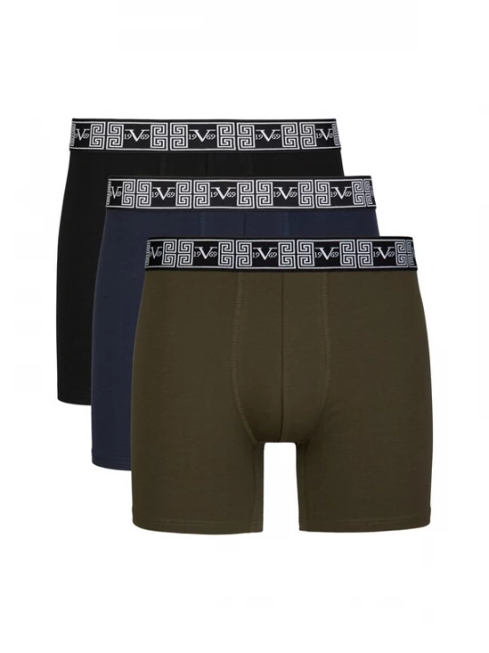 Foto van product 19V69 ITALIA Boxershorts 'Francesco' navy / olijfgroen / zwart / wit