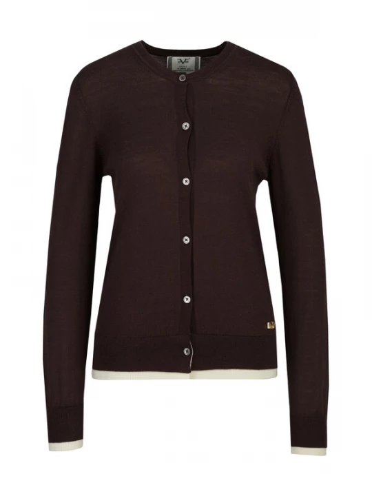 Foto van product 19V69 ITALIA Gebreid vest 'Noella' chocoladebruin