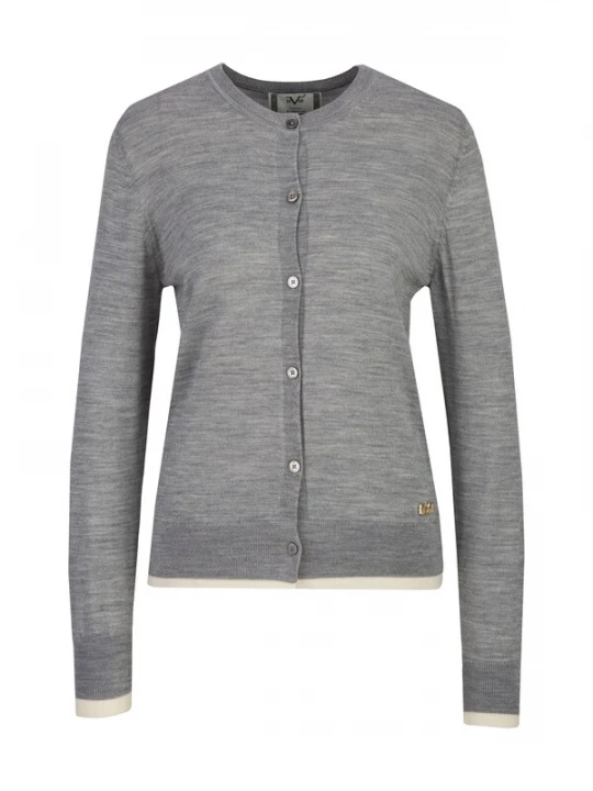 Foto van product 19V69 ITALIA Gebreid vest 'Noella' grijs