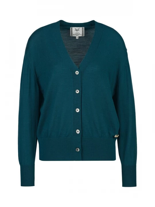 Foto van product 19V69 ITALIA Gebreid vest 'Veronica' cyaan blauw