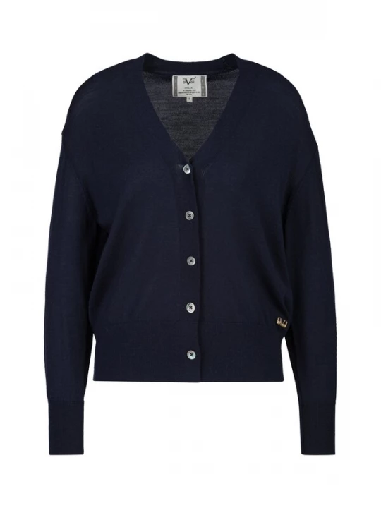 Foto van product 19V69 ITALIA Gebreid vest 'Veronica' donkerblauw