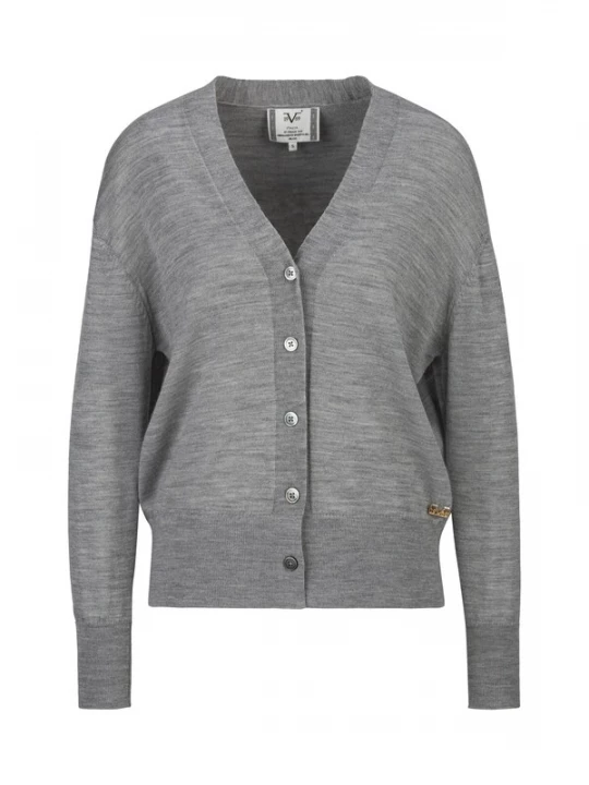Foto van product 19V69 ITALIA Gebreid vest 'Veronica' grijs