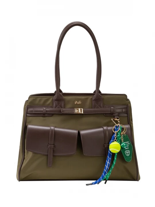 Foto van product 19V69 ITALIA Handtas 'Lierna' chocoladebruin / olijfgroen