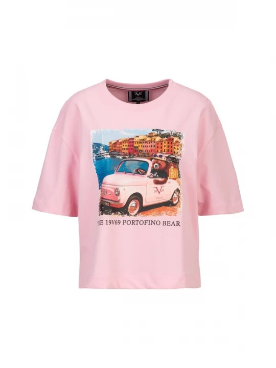 Foto van product 19V69 ITALIA Oversized shirt ' PETONIA PORTOFINO ' rosa