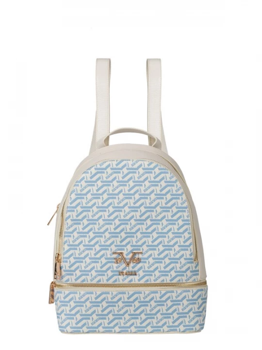 Foto van product 19V69 ITALIA Rugzak 'Robi AOP' crème / blauw