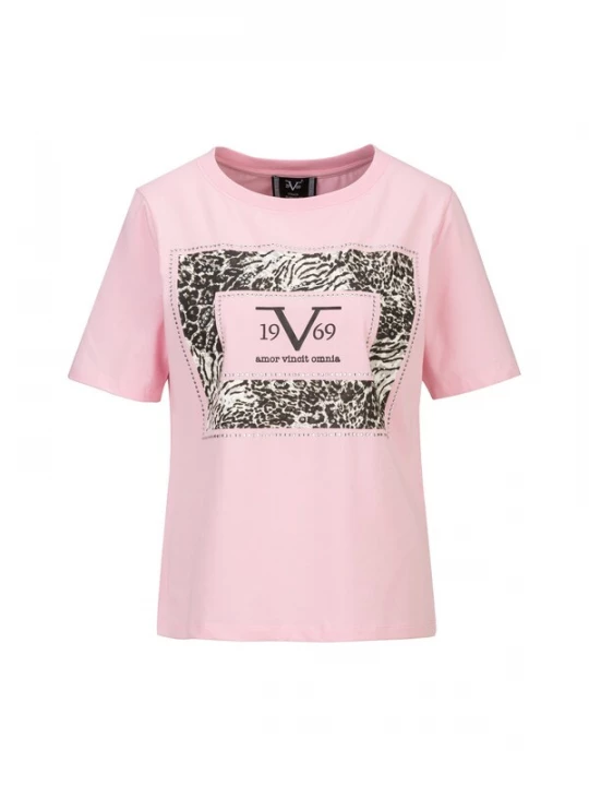 Foto van product 19V69 ITALIA Shirt 'Bellara' aardetinten / rosa / zwart / eierschaal