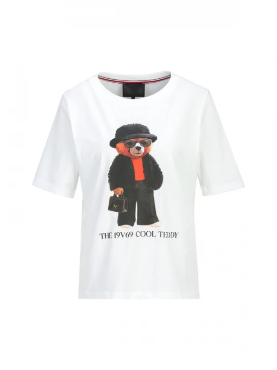 Foto van product 19V69 ITALIA Shirt ' Bellara Cool Teddy ' donkerbruin / lichtrood / wit