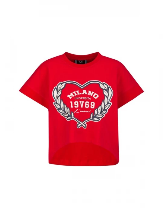 Foto van product 19V69 ITALIA Shirt 'Beppa College' rood / zwart / wit