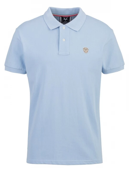 Foto van product 19V69 ITALIA Shirt 'Emilio' lichtblauw / zwart / offwhite