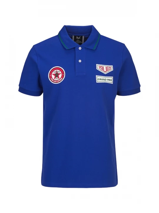 Foto van product 19V69 ITALIA Shirt 'Emilio Racing' navy / knalrood / wit