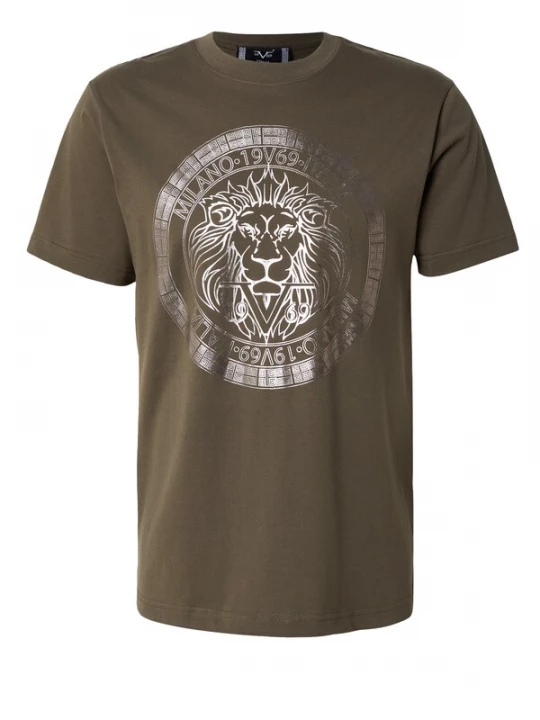 Foto van product 19V69 ITALIA Shirt olijfgroen / zilver