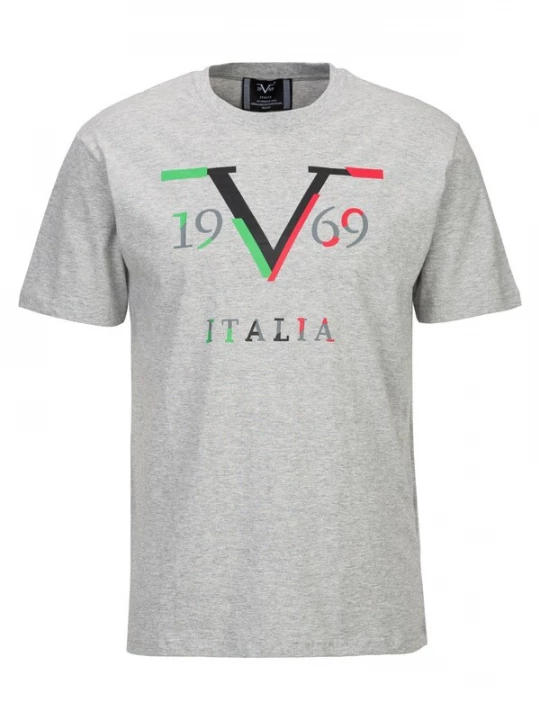 Foto van product 19V69 ITALIA Shirt 'Pedro' grijs gemêleerd / groen / rood / zwart