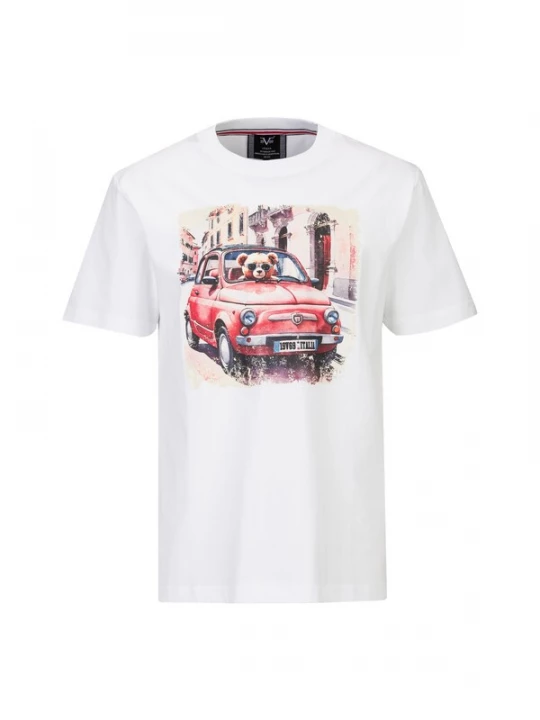 Foto van product 19V69 ITALIA Shirt 'Rafael Bear 500' bruin / rood / wit
