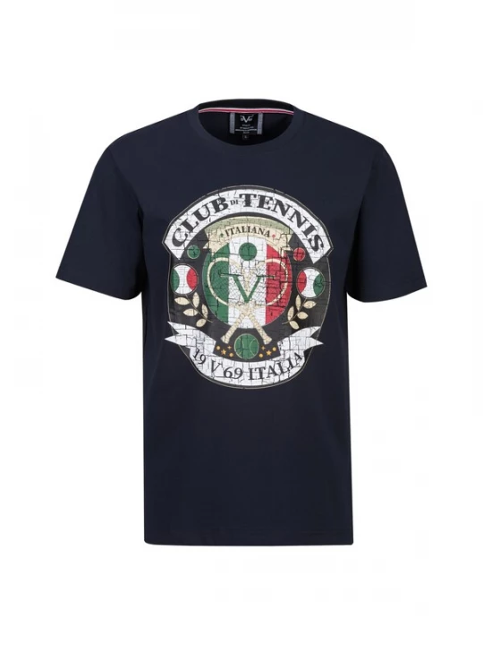 Foto van product 19V69 ITALIA Shirt 'Rafael Big Tennis' navy / groen / rood / wit