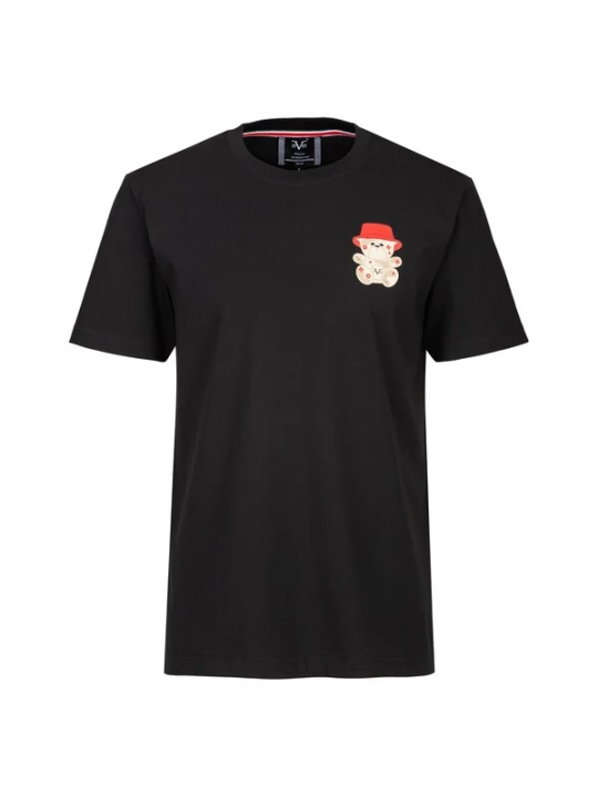 Foto van product 19V69 ITALIA Shirt 'Rafael Bucket Hat Teddy' beige / rood / zwart