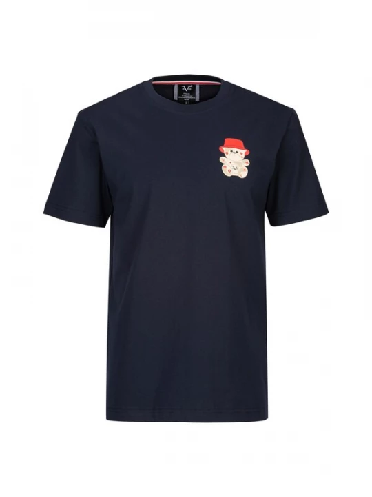 Foto van product 19V69 ITALIA Shirt 'Rafael Bucket Hat Teddy' ivoor / navy / knalrood