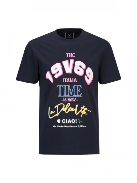 Foto van product 19V69 ITALIA Shirt 'Rafael Ciao' navy / gemengde kleuren