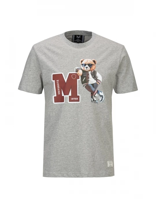 Foto van product 19V69 ITALIA Shirt 'Rafael College' donkerbruin / grijs gemêleerd / bourgogne / wit