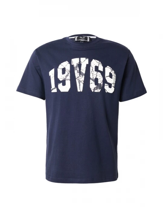 Foto van product 19V69 ITALIA Shirt 'Rafael' navy / antraciet / wit
