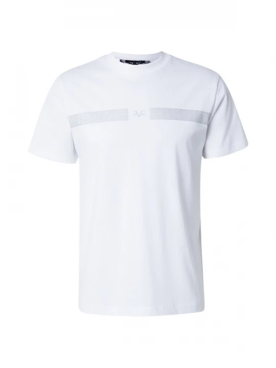Foto van product 19V69 ITALIA Shirt 'Rafael New Banderole' lichtgrijs / wit