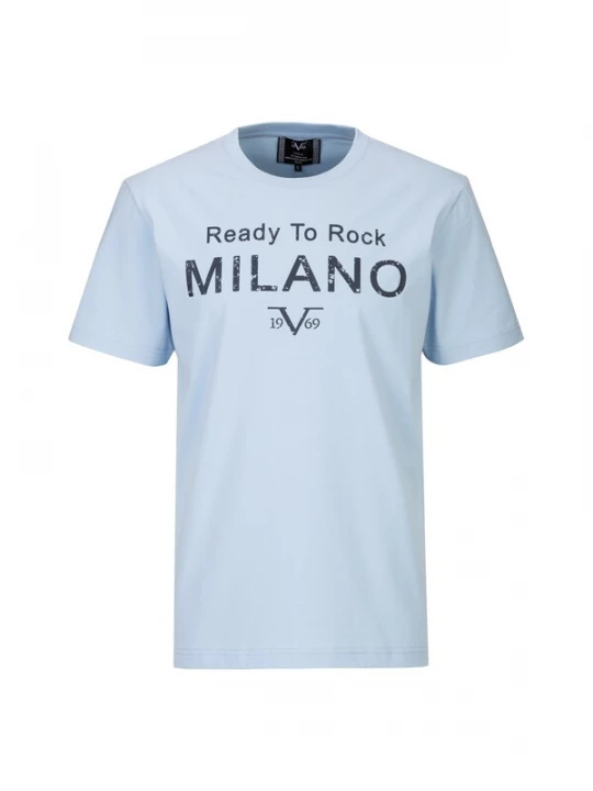 Foto van product 19V69 ITALIA Shirt 'Rafael Ready To Rock' navy / lichtblauw
