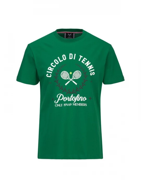 Foto van product 19V69 ITALIA Shirt 'Rafael Tennis 2' groen / wit
